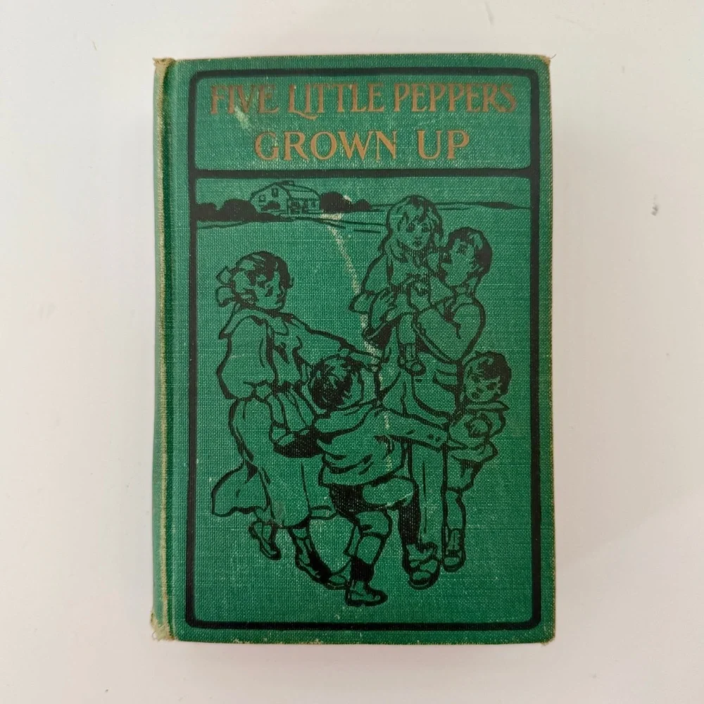 1892 Five Little Peppers Grown‎ Up By MARGARET SIDNEY Hardcover Antique Book